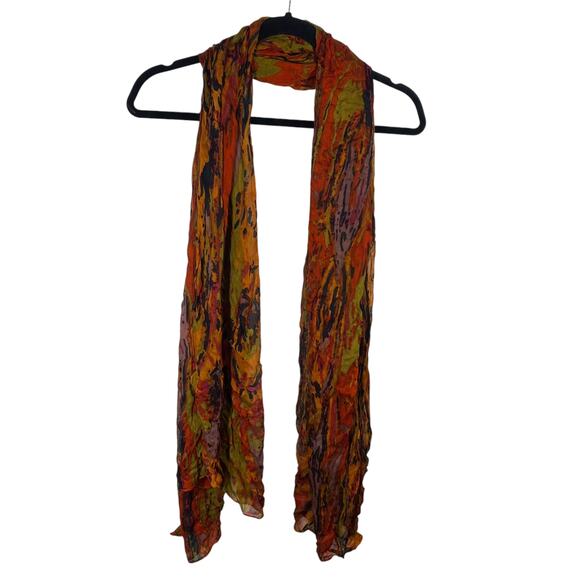 Vivante By VSA Scarf Modal Blend Red Black Green NWT - Picture 2 of 4